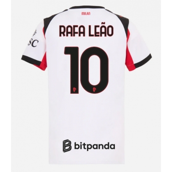 Billige Fotballdrakt AC Milan Rafael Leao #10 Replika Bortedrakt Dame 2025-26 Kortermet